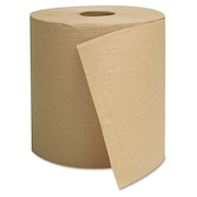 Gen Hardwound Paper Towels, 1 Ply, Continuous Roll Sheets, 800 ft, Brown G1825